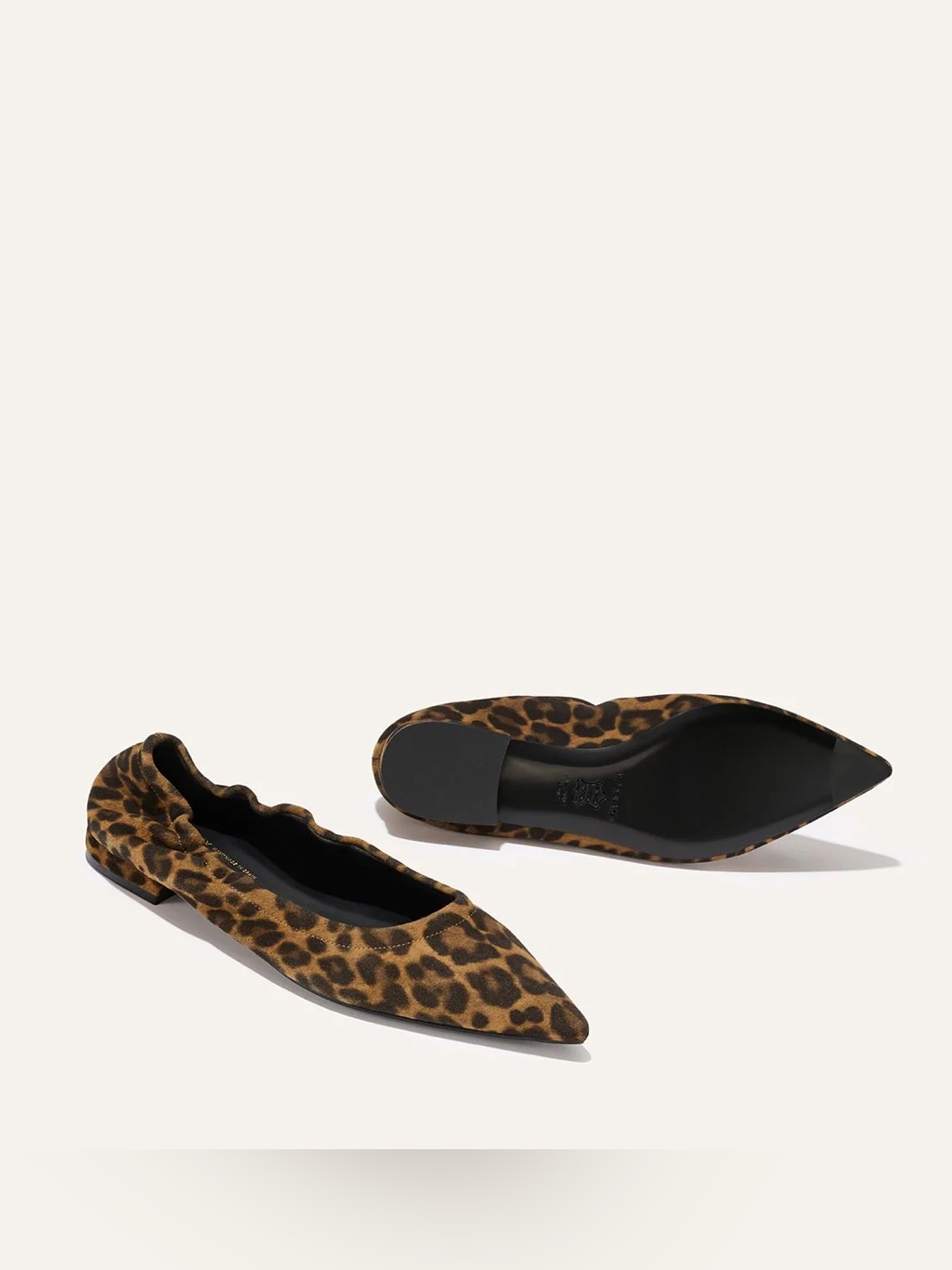 Margaux Roma Leopard-Print Pointed Ballet Flat - Brown/Black. Size 37 — image 6 of 8